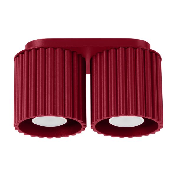 Plafonnier Aluminium Bourgogne GU10 2 Aura