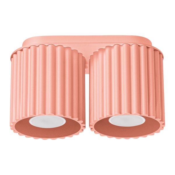 Plafonnier Aluminium Pêche GU10 2 Aura