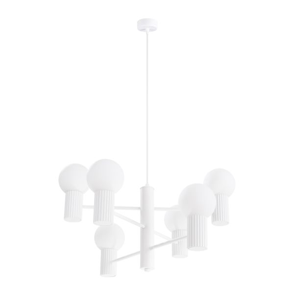 Lustre Aluminium Blanc G9 6 Halo