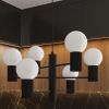 Lustre Aluminium Noir G9 6 Halo