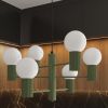 Lustre Aluminium Vert Olive G9 6 Halo