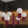 Lustre Aluminium Bourgogne G9 6 Halo