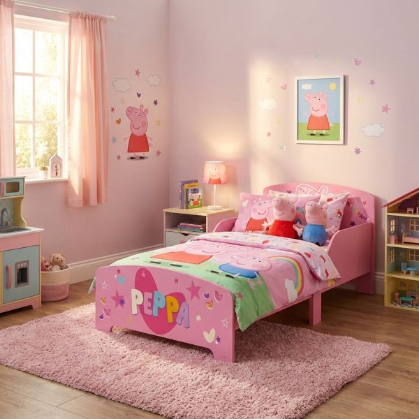 Lit enfant Peppa Pig 70x140 cm - MDF rose