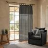 Rideau ajustable 140x300 cm Gaze de coton Granit