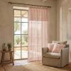 Rideau ajustable 140x300 cm Gaze de coton Guimauve