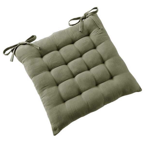 Coussin de chaise 40x40 cm Gaze de Coton Terra Romarin