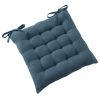 Coussin de chaise extérieur 38x38 cm Coton Dahlia Bleu Jean