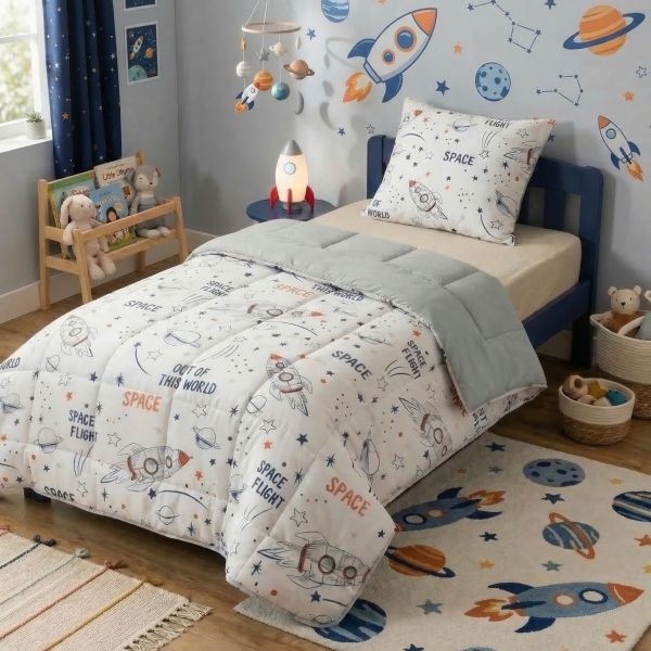 Couette imprimée 140x200 cm +1 taie Coton Stella