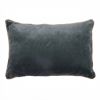 Coussin rectangulaire déhoussable 40x60 cm Velours de Coton Bianca Ardoise