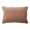 Coussin rectangulaire déhoussable 40x60 cm Velours de Coton Bianca Camel