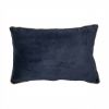 Coussin rectangulaire déhoussable 40x60 cm Velours de Coton Bianca Minuit