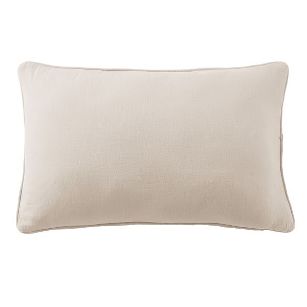 Coussin rectangulaire déhoussable 40x60 cm Gaze de Coton Terra Naturel