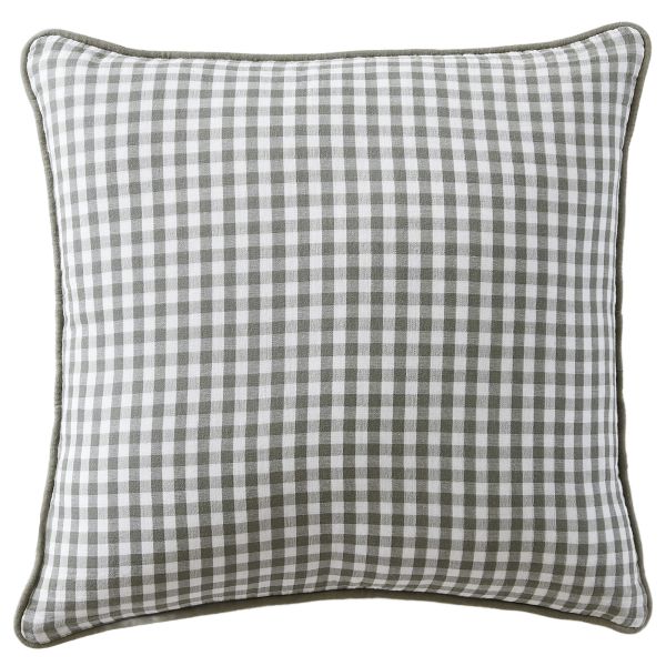 Coussin carré déhoussable 45x45 cm Gaze de Coton Vickie Romarin