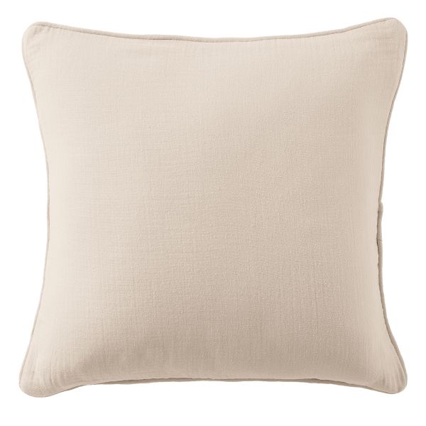 Coussin carré déhoussable 45x45 cm Gaze de Coton Terra Naturel
