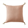 Coussin carré déhoussable 45x45 cm Lin Rosalie Vieux Rose
