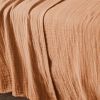 Drap plat 240x300 cm Gaze de Coton Terra Abricot
