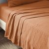 Drap plat 270x300 cm Gaze de Coton Terra Abricot