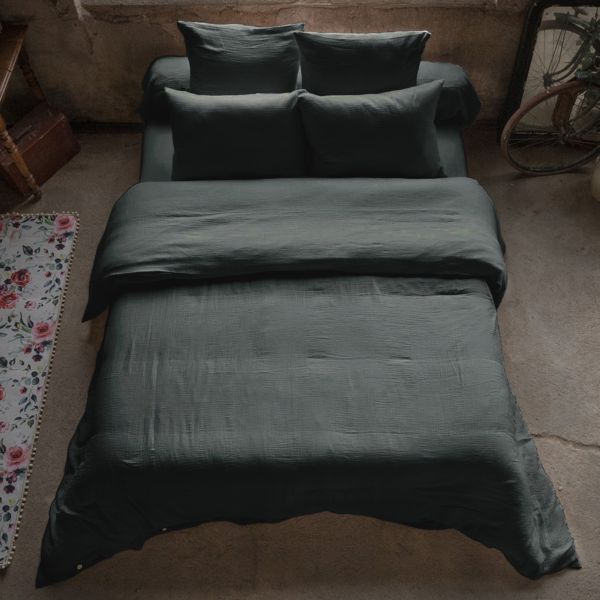 Housse de couette 200x200 cm Gaze de Coton Terra Sapin