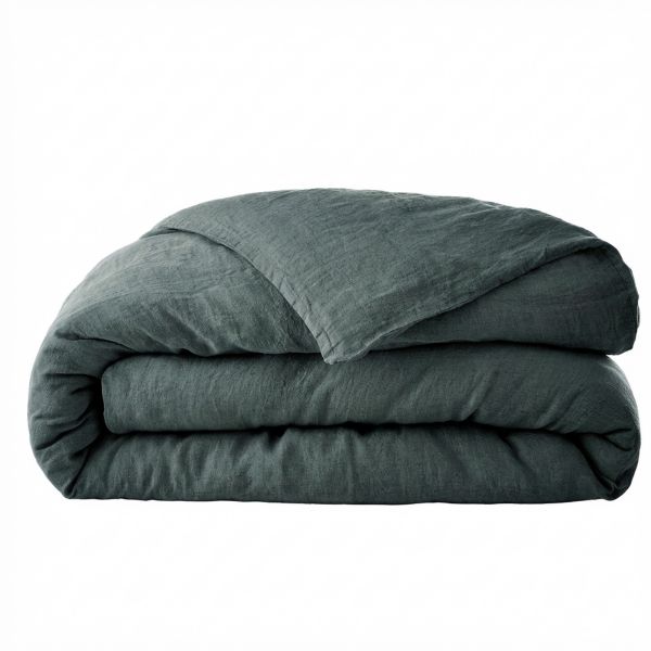 Housse de couette 200x200 cm Lin Rosalie Ardoise