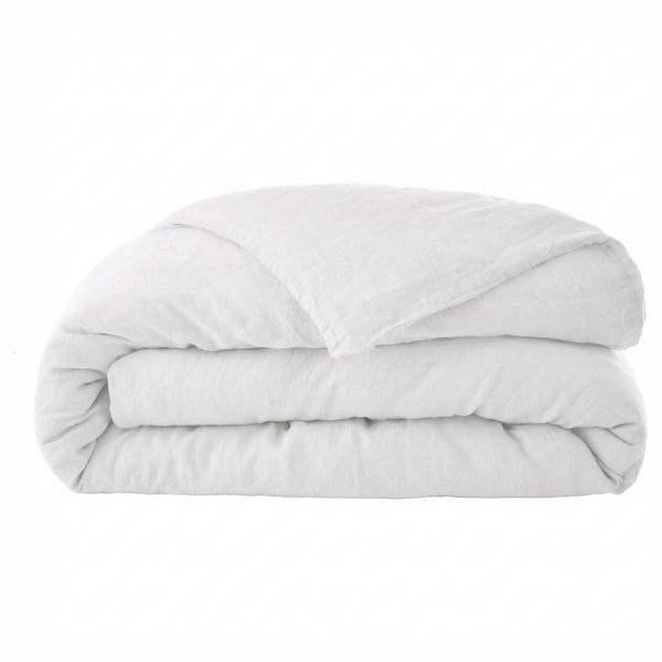 Housse de couette 200x200 cm Lin Rosalie Craie