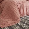 Housse de couette Reversible 200x200 cm Gaze de Coton Terra Harmonie Rose Foncé