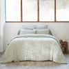 Housse de couette Reversible 200x200 cm Gaze de Coton Vickie Eucalyptus