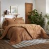 Housse de couette Reversible 240x260 cm Gaze de Coton Terra Harmonie Camel