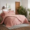 Housse de couette Reversible 240x260 cm Gaze de Coton Terra Harmonie Rose Foncé