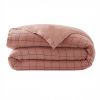 Housse de couette Reversible 240x260 cm Gaze de Coton Terra Harmonie Rose Foncé