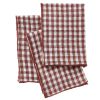Lot de 3 serviettes 40x40 cm Gaze de Coton Vickie Terracotta