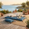 Matelas de sol 60x120 cm Coton Dahlia Bleu Jean