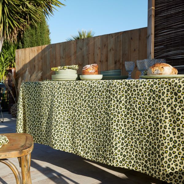 Nappe rectangle 150x350 cm Gaze de Coton Montauk Jaune