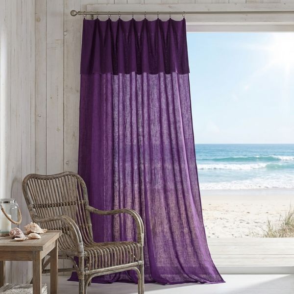 Rideau ajustable 140x300 cm Gaze de Coton Hampton Opulence