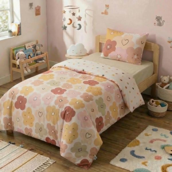 Parure de lit enfant 140x200 cm Coton Hortense