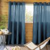 Rideau 140x260 cm Coton Dahlia Bleu Jean