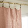 Rideau ajustable 140x270 cm Lin Rosalie Vieux Rose