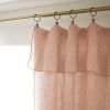 Rideau ajustable 140x270 cm Lin Rosalie Vieux Rose