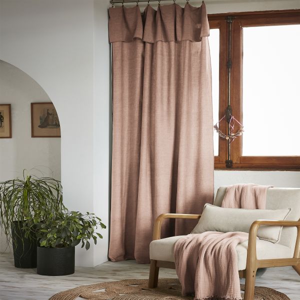 Rideau ajustable 140x270 cm Lyocell Gabrielle Blush