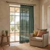 Rideau ajustable 140x300 cm Gaze de Coton Terra Sapin
