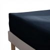 Drap housse 200x200+35 cm Percale de Coton Bleu Nuit