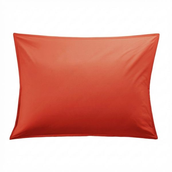 Taie d'oreiller 50x70 cm Percale de Coton Terre De Sienne