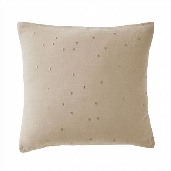 Taie d'oreiller 60x60 cm Gaze de Coton Terra prestige Ficelle