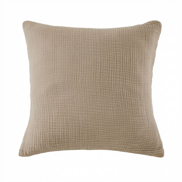 Taie d'oreiller 60x60 cm Gaze de Coton Iris Ficelle