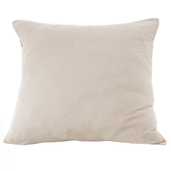 Taie d'oreiller 80x80 cm Gaze de Coton Terra Naturel