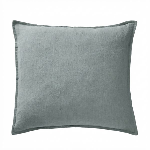 Taie d'oreiller 80x80 cm Lin Rosalie Azur