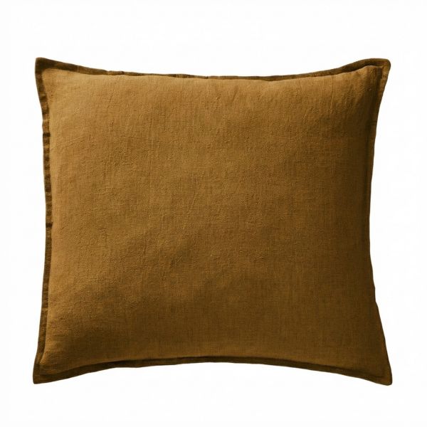 Taie d'oreiller 80x80 cm Lin Rosalie Caramel