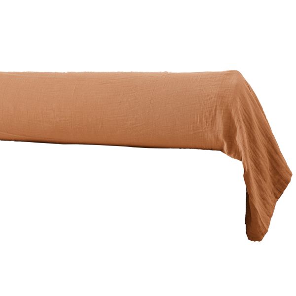 Taie de traversin 43x185 cm Gaze de Coton Terra Abricot
