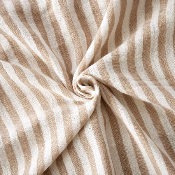 Tissu Laize 160x1500 cm Gaze de Coton Camélia Ficelle