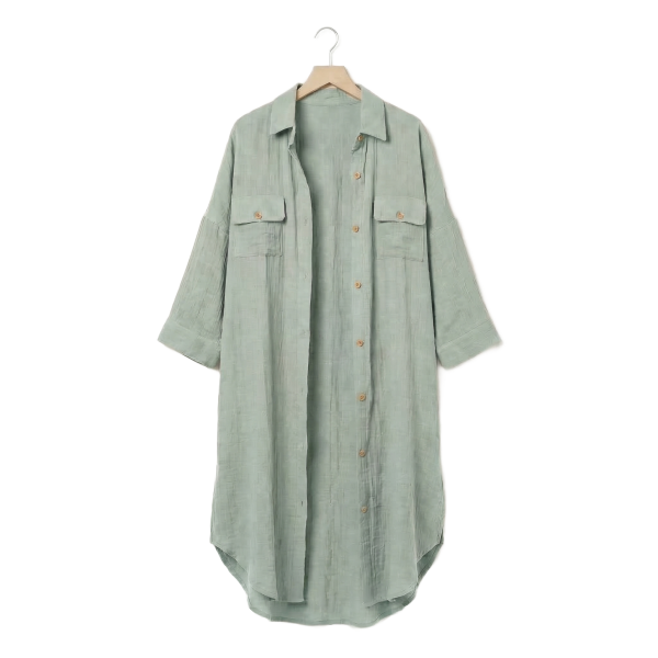 Tunique chemise L/XL Gaze de Coton Terra Eucalyptus