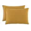 Lot 2 taies d’oreiller 50x70 cm Gaze de Coton - Coton 57 fils Ocre
